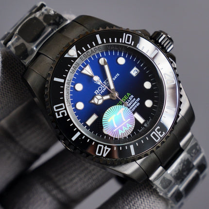 SEA-DWELLER DEEPSEA 44MM CUSTOM ALL BLACK DEEP BLUE DIAL