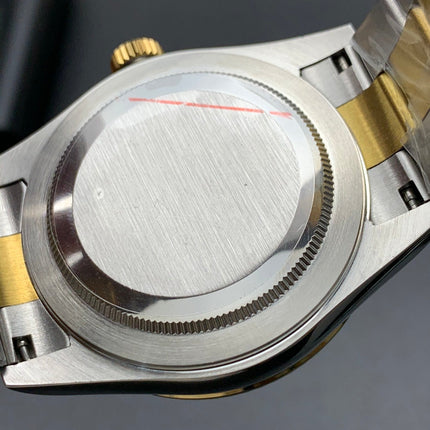 SKY DWELLER GOLD STEEL BLACK DIAL