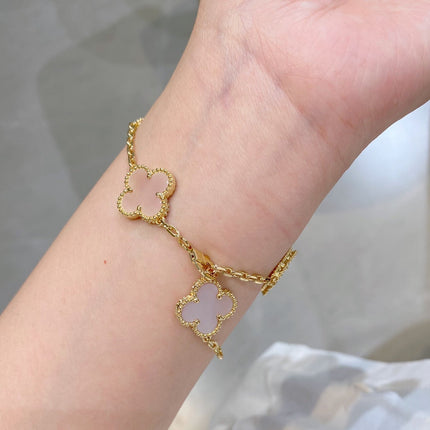 CLOVER BRACELET 5 MOTIF MOP