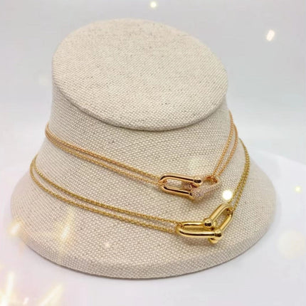 HARDWARE GOLD DOUBLE LINK NECKLACE