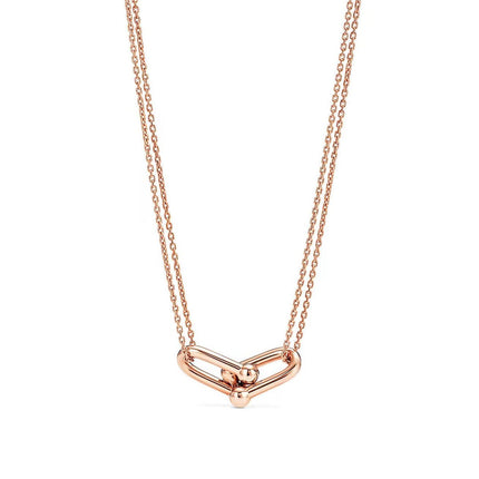 HARDWARE GOLD DOUBLE LINK NECKLACE