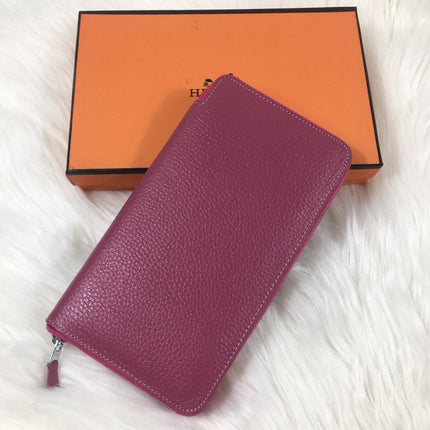 HM SILK'IN CLASSIC WALLET 20 BURGUNDY GRAINED CALFSKIN