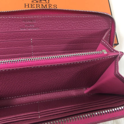 HM SILK'IN CLASSIC WALLET 20 BURGUNDY GRAINED CALFSKIN