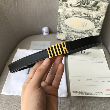 DIOR 26S BELT 20 MM IN BLACK CALFSKIN 638566