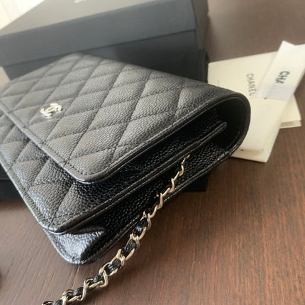 WOC 19CM BLACK CAVIAR SILVER HARDWARE