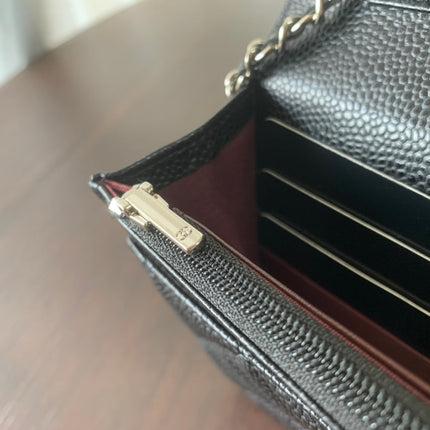 WOC 19CM BLACK CAVIAR SILVER HARDWARE