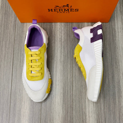 HM BOUNCING SNEAKER CLOUD AND YELLOW BREATHABLE FABRIC