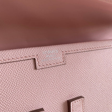 JIGE ELAN 29 CLUTCH IN CREPE PINK CALFSKIN