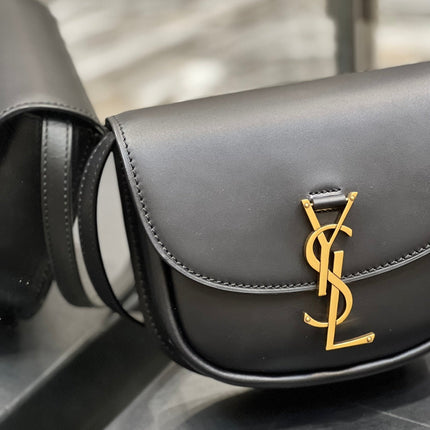 KAIA SMALL 18 HANDBAG IN BLACK CALFSKIN