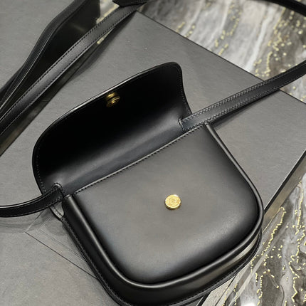 KAIA SMALL 18 HANDBAG IN BLACK CALFSKIN