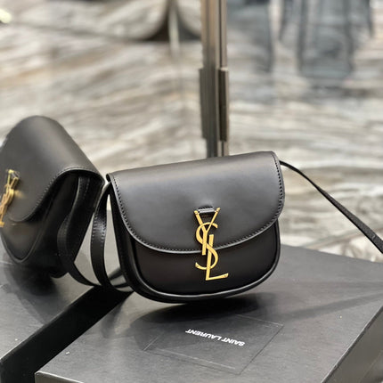 KAIA SMALL 18 HANDBAG IN BLACK CALFSKIN