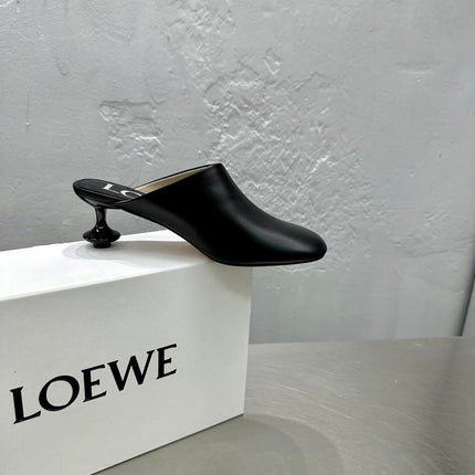 LW TOY MULE 55 BLACK CALFSKIN