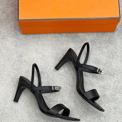 Glamour 75 Sandal Black Leather