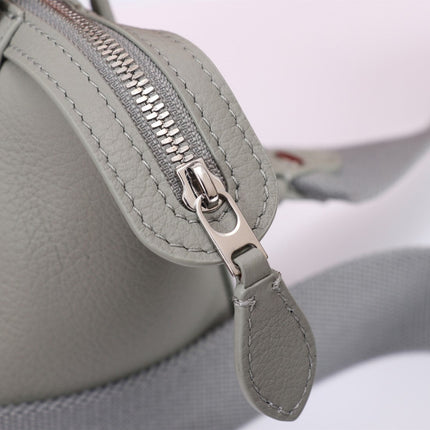 NANO SMILE BAG 18 IN HARBOR GRAY CALFSKIN
