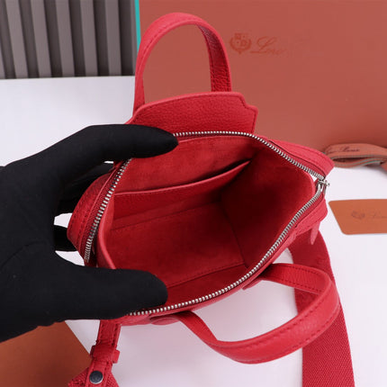 NANO SMILE BAG 18 IN CRIMSON RED CALFSKIN