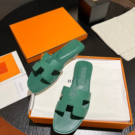 0RAN SANDAL Leather Ocean
