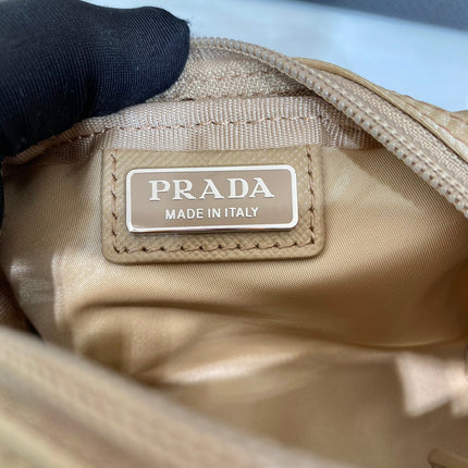 PRA CLUTCH 12 IN TAN BROWN RE-NYLON