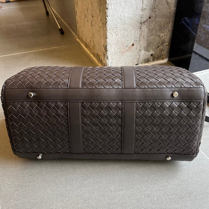 BV INTRECCIATO BAG 50 IN DARK BROWN CALFSKIN