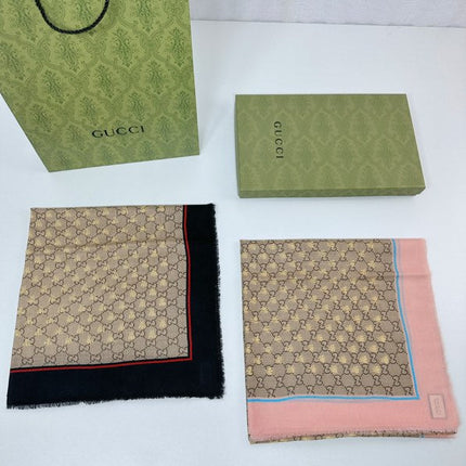 GUCCI 25S SCARF 140 IN CASHMERE 740368