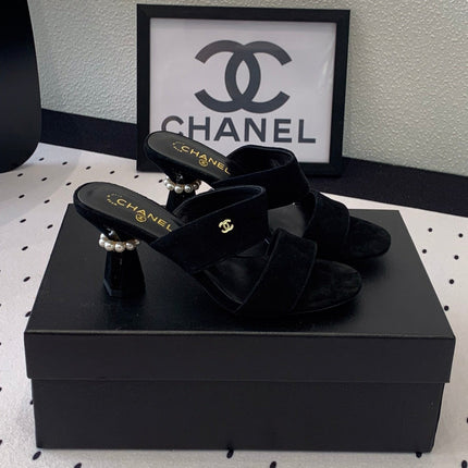 MULES black LAMBSKIN