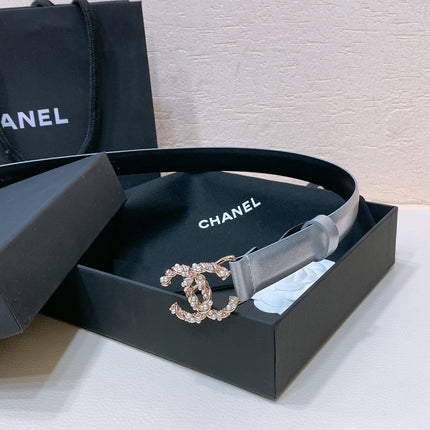 CHANEL 26S BELT 20 MM IN SILVER CALFSKIN 655209