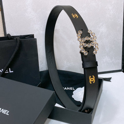 CHANEL 26S BELT 30 MM IN BLACK CALFSKIN 670900