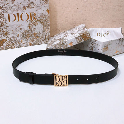 DIOR 26S BELT 25 MM IN BLACK CALFSKIN 655084