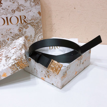 DIOR 26S BELT 25 MM IN BLACK CALFSKIN 655084