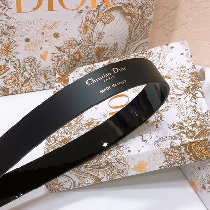 DIOR 26S BELT 25 MM IN BLACK CALFSKIN 655085