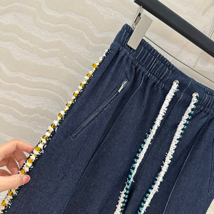 CC 25 Straight Pant Blue denim Cotton