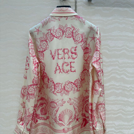 VERSACE SILK SHIRT WITH CORAL PRINT 263971