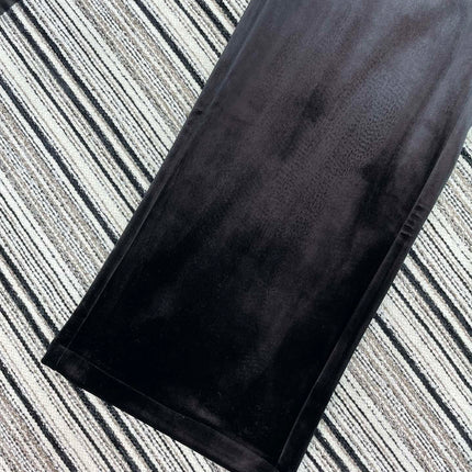 CHANEL 25S STRAIGHT-LEG VELVET PANTS 445