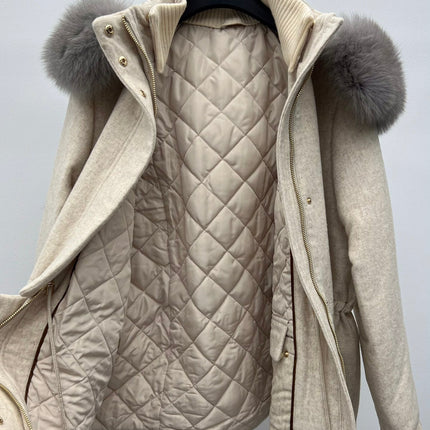 LP 26S FUR-COLLAR KNIT JACKET 471