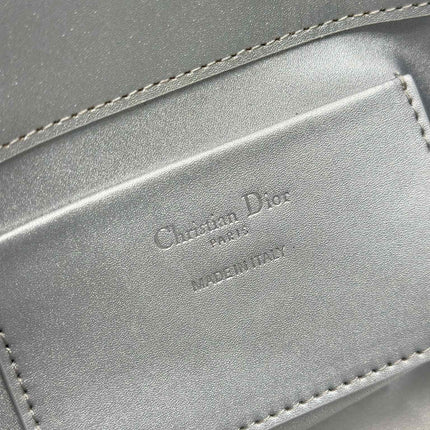 DIOR 26S TOUJOURS BAG 18 IN SILVER CALFSKIN
