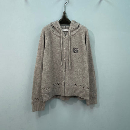 LOEWE 26S HOODED KNIT CARDIGAN 706