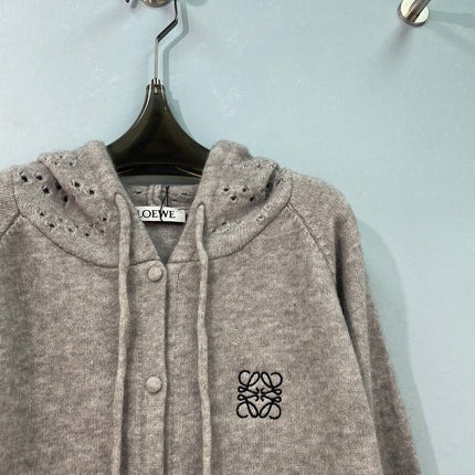 LOEWE 26S HOODED KNIT CARDIGAN 706