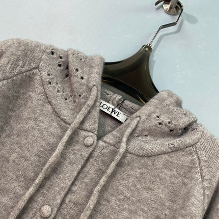 LOEWE 26S HOODED KNIT CARDIGAN 706