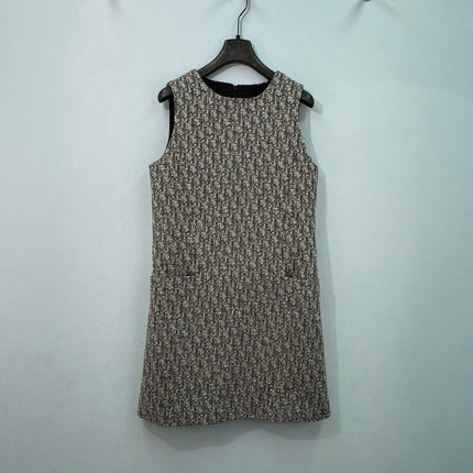 DIOR 26S SLEEVELESS TWEED MINIDRESS 1548