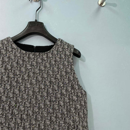 DIOR 26S SLEEVELESS TWEED MINIDRESS 1548