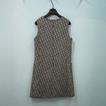 DIOR 26S SLEEVELESS TWEED MINIDRESS 1548