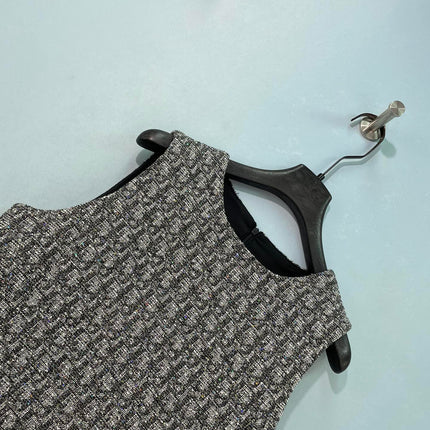 DIOR 26S SLEEVELESS TWEED MINIDRESS 1548