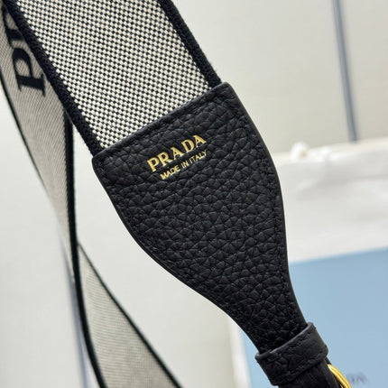 PRADA SHOULDER BAG 20 IN BLACK CALFSKIN