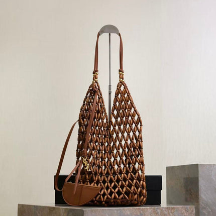 YSL 26S SUPPLE BUCKET IN WOOL BEADS