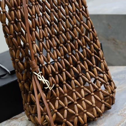 YSL 26S SUPPLE BUCKET IN WOOL BEADS