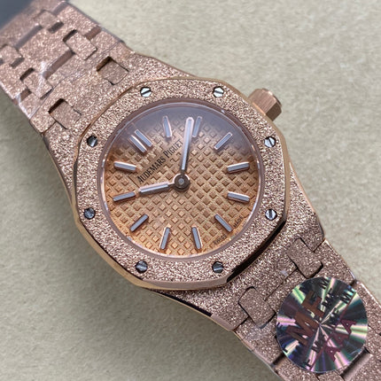 AUDEMARS PIGUET 26S ROYAL OAK MINI WATCH IN ROSE GOLD STAINLESS STEEL