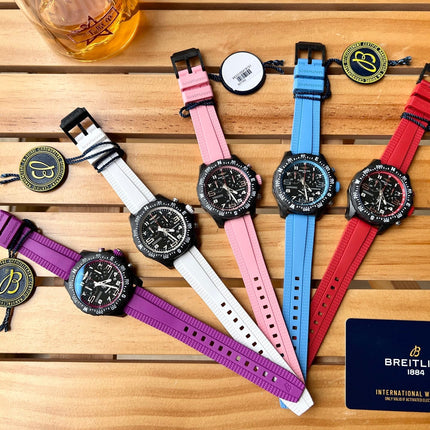 BREITLING 26 ENDURANCE PRO 38 IN BLACK & PINK RUBBER