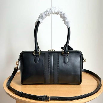 GUCCI 26S BORSETTO BOSTON MEDIUM 28 BAG IN BLACK CALFSKIN