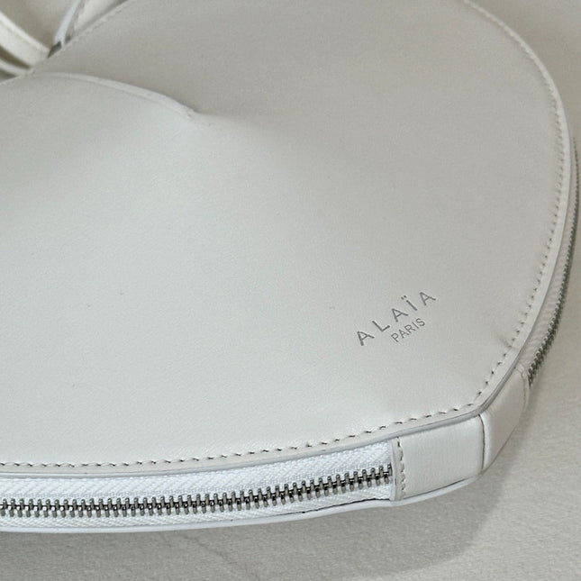 LE COEUR HEART BAG 21 IN WHITE CALFSKIN