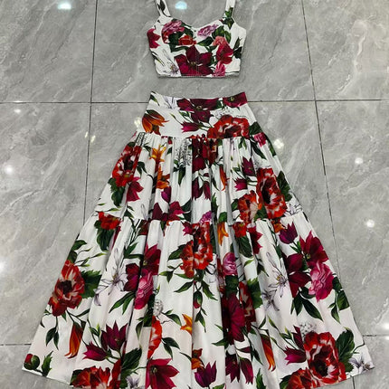 DOLCE & GABBANA SET IN FLORAL PRINTED