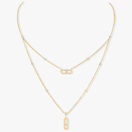 MOVE UNO 2 ROW DIAMOND NECKLACE